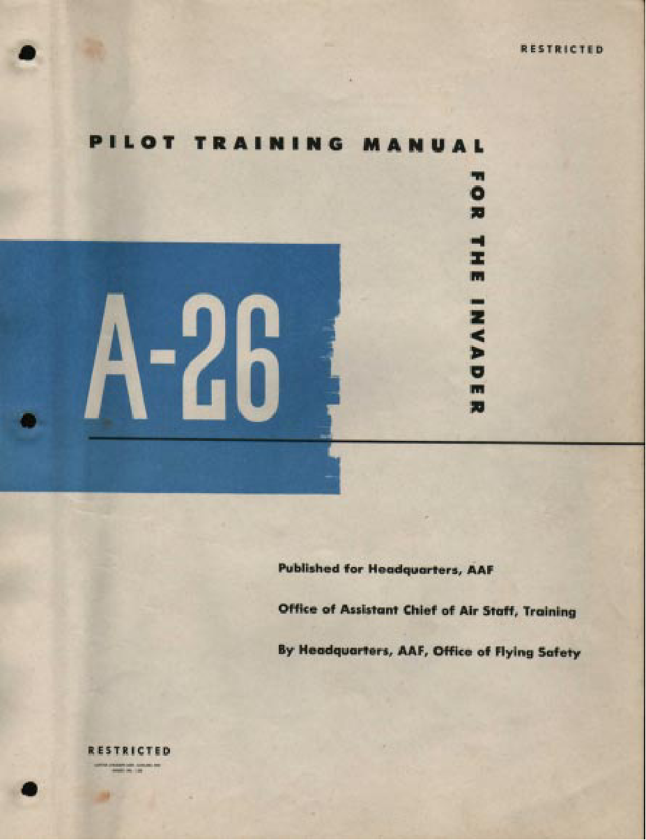 Sample page 1 from AirCorps Library document: Pilot Training Manual - A-26