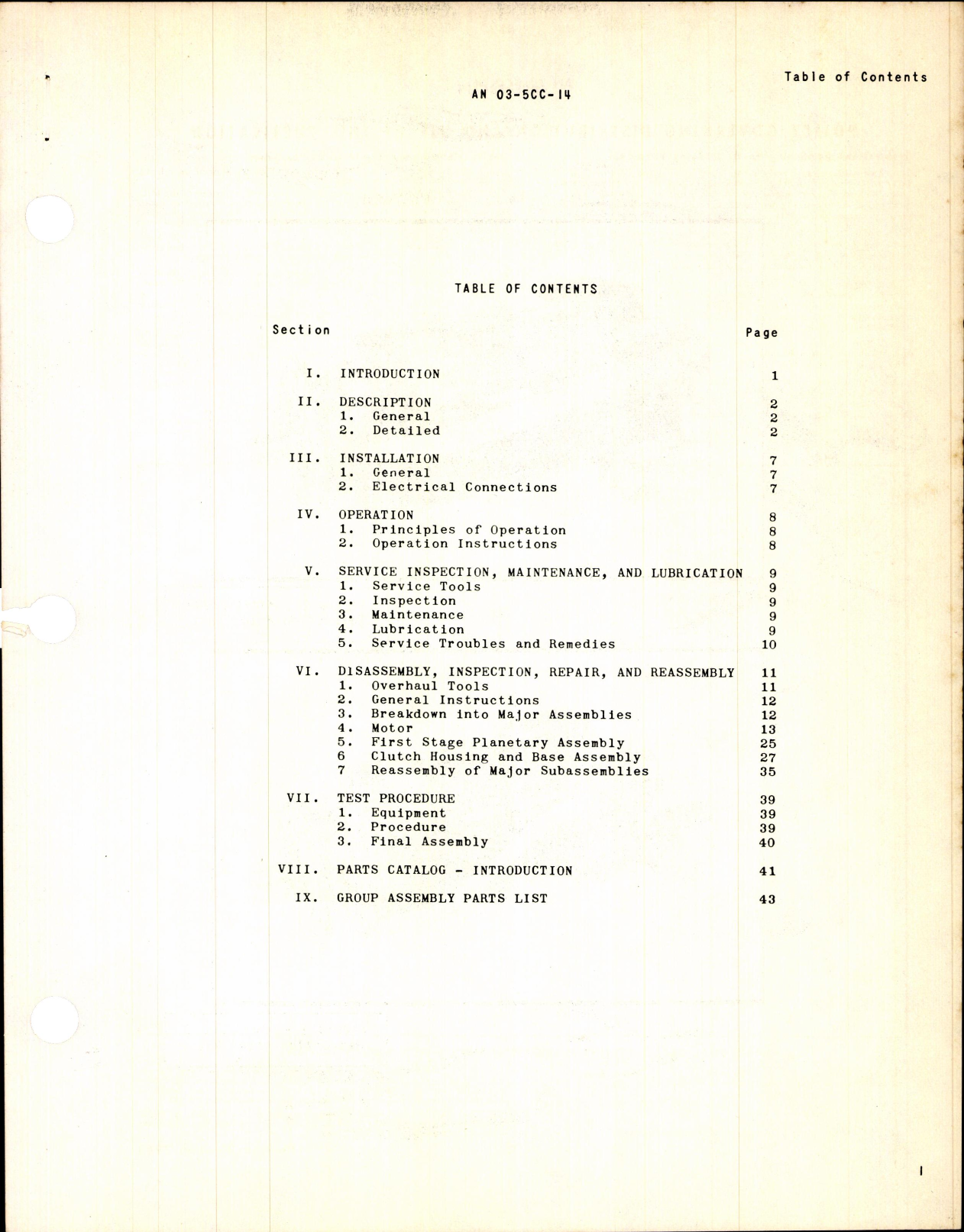 Sample page 3 from AirCorps Library document: Operation, Service, & Overhaul Instructions w/ Parts Catalog for Retracting Motors Models JH216 and JH217