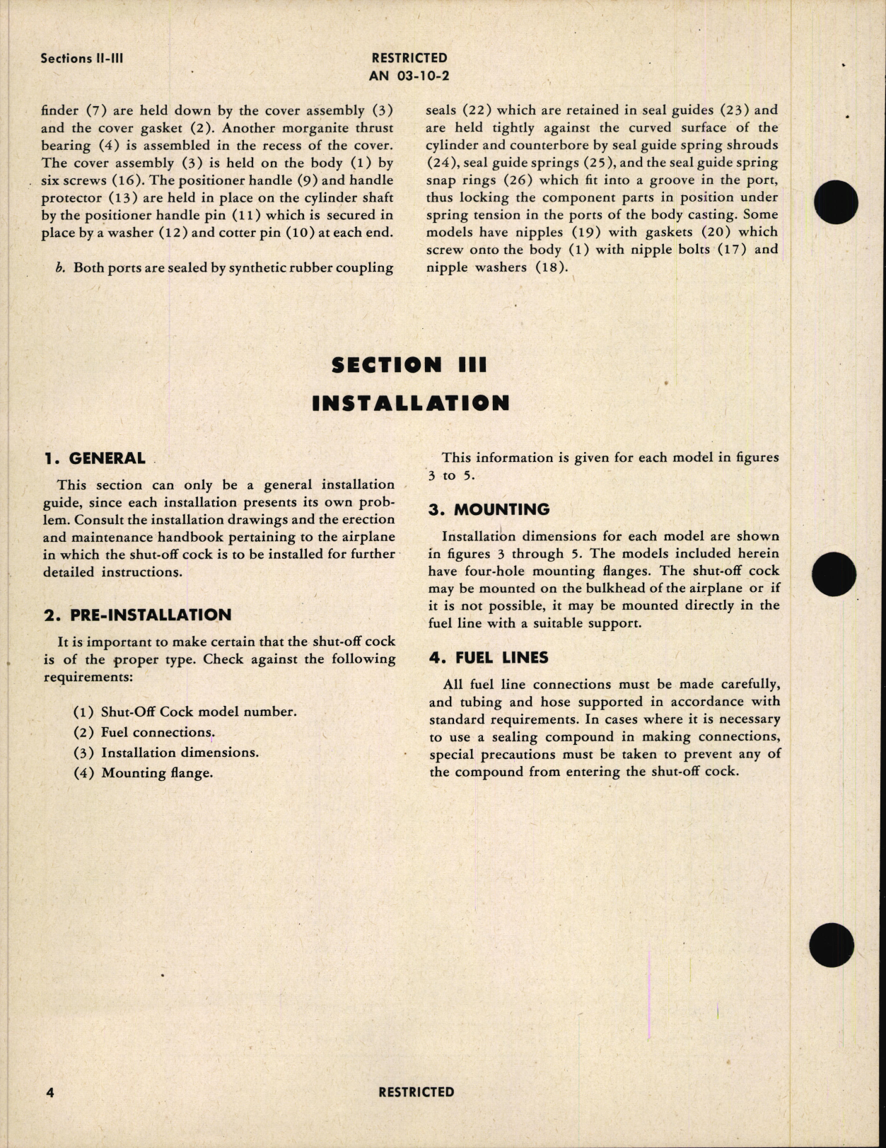 Sample page 8 from AirCorps Library document: Handbook of Instructions with Parts Catalog for Shut-Off Valves