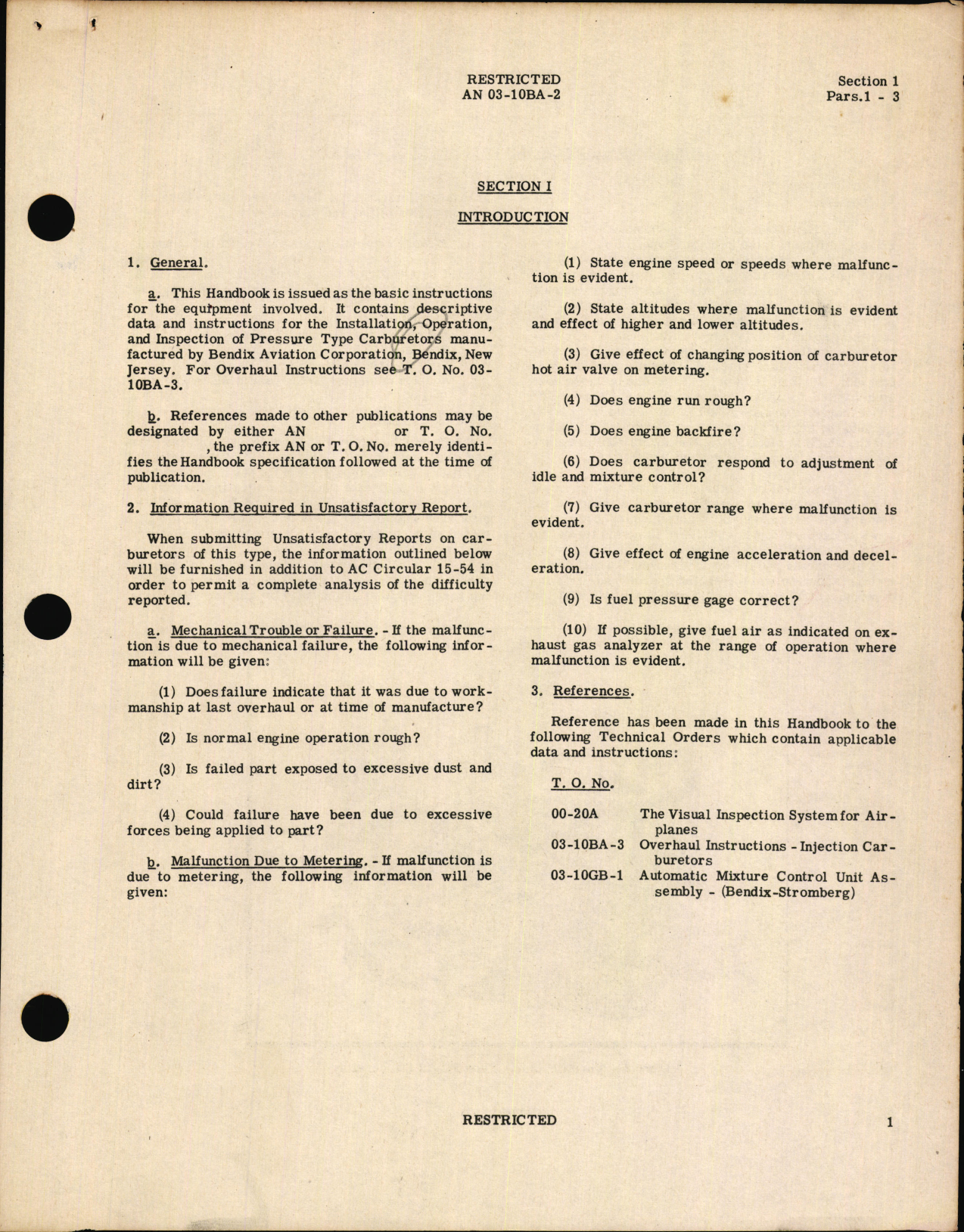 Sample page 7 from AirCorps Library document: Handbook of Service Instructions for Injection Carburetors