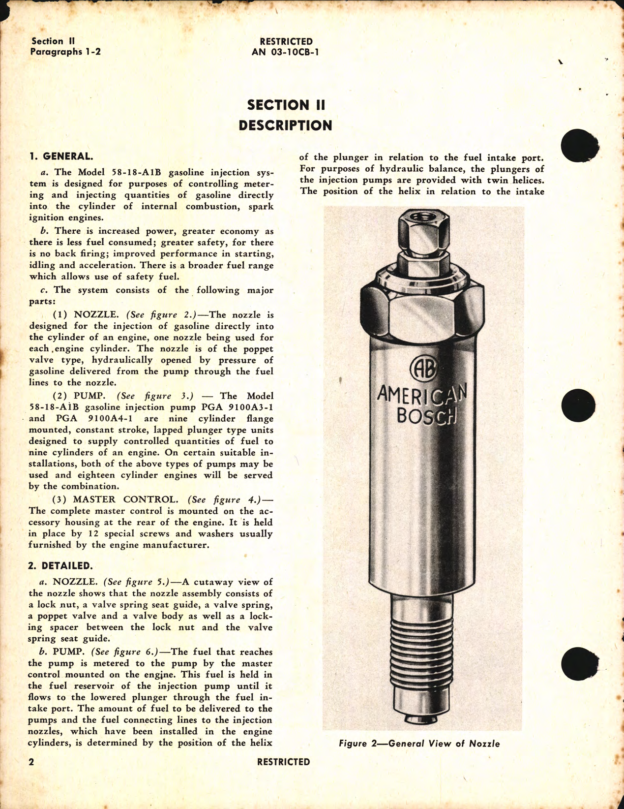 Sample page 6 from AirCorps Library document: Handbook of Instructions with Parts Catalog for Gasoline Injection System Model 58-18-A1B