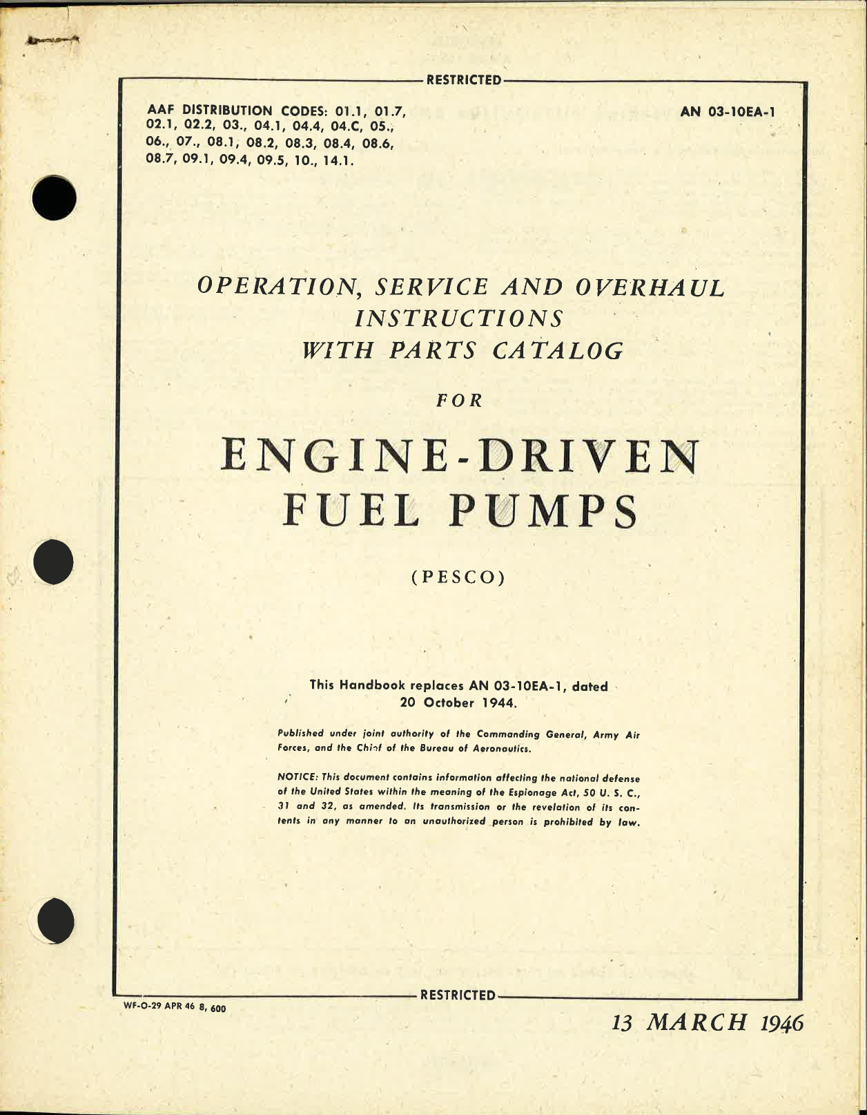 Sample page 7 from AirCorps Library document: Handbook of Instructions with Parts Catalog for Engine-Driven Fuel Pumps