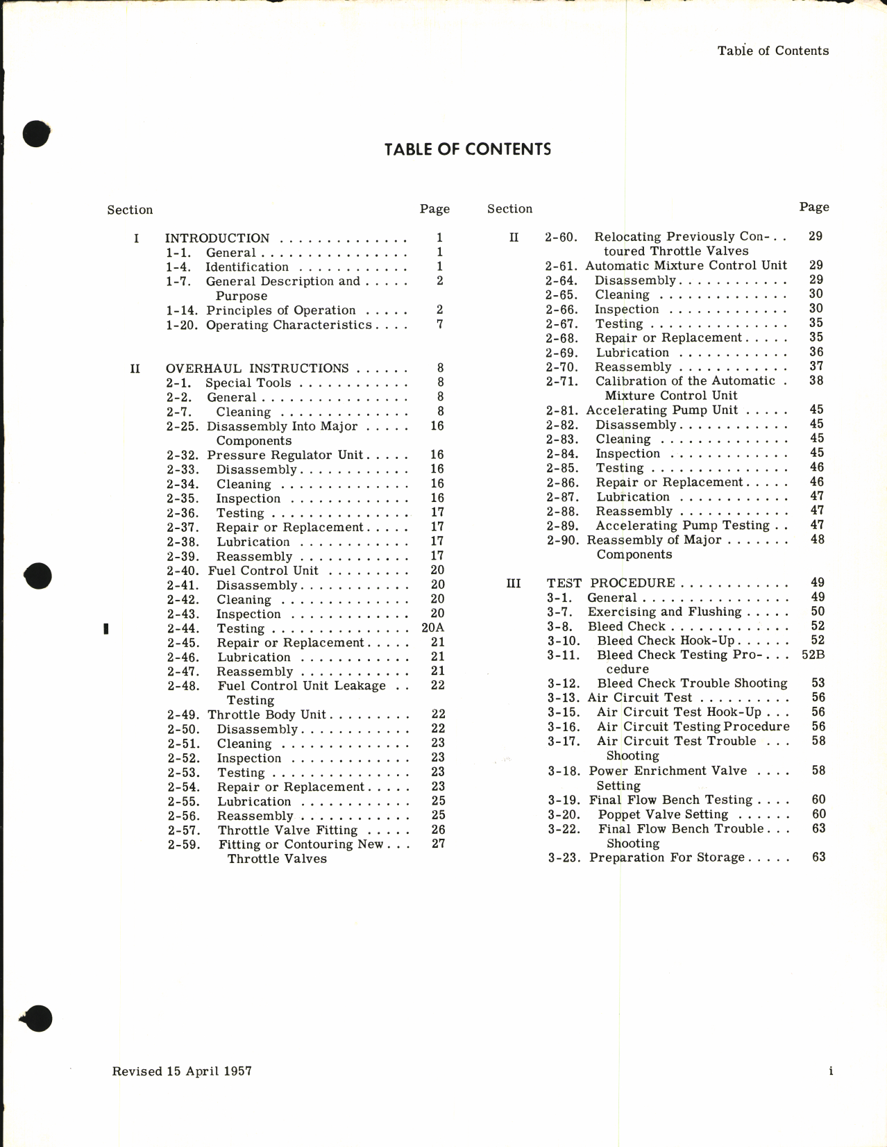 Sample page 7 from AirCorps Library document: Service Manual for Stromberg Injection Carburetor Model PD-12F13