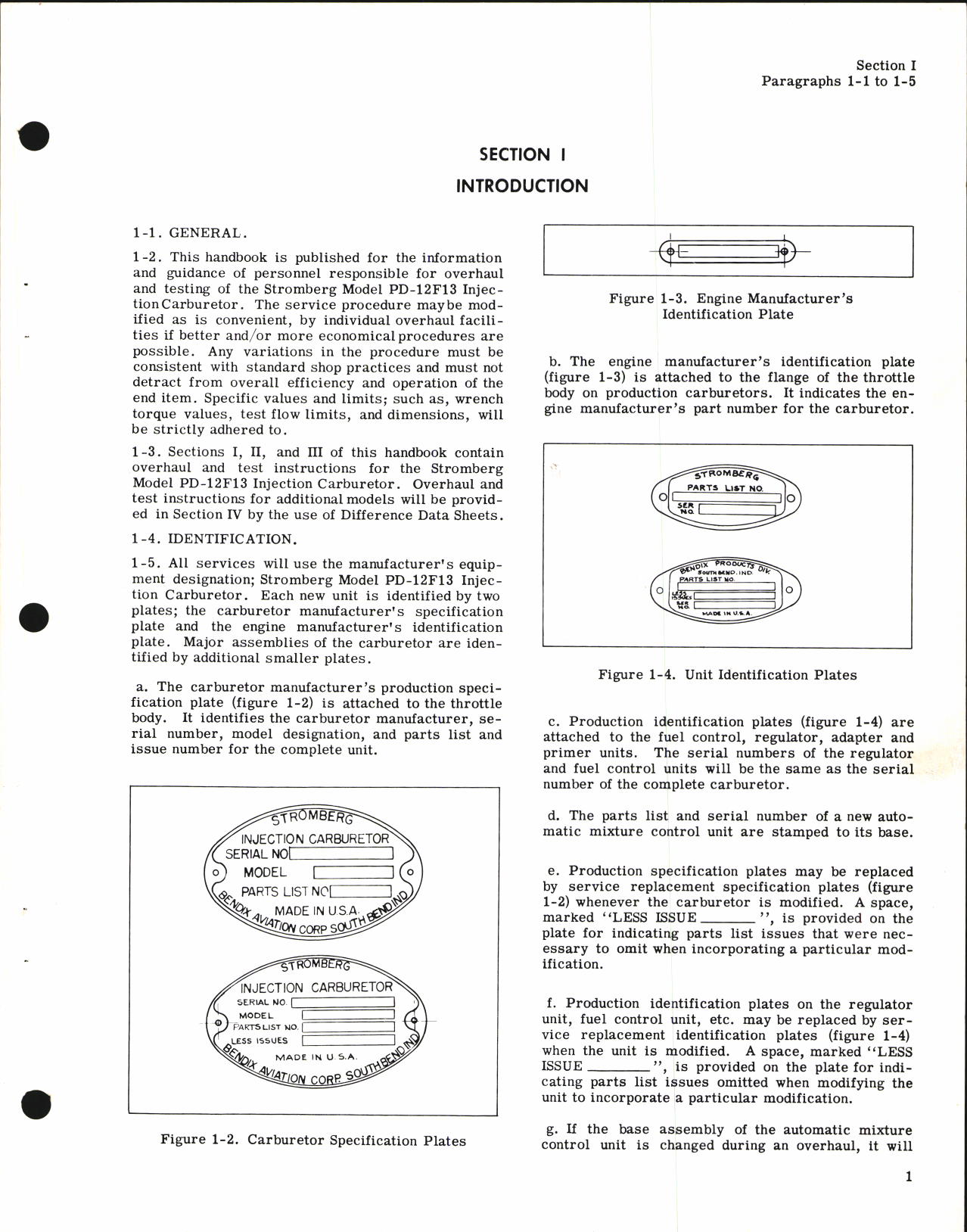 Sample page 5 from AirCorps Library document: Overhaul Instructions for Stromberg Injection Carburetor Model PD-12F13