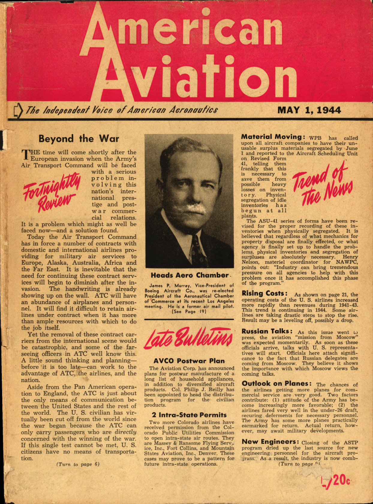 Sample page 1 from AirCorps Library document: American Aviation Magazine - Volume 7 - No. 23