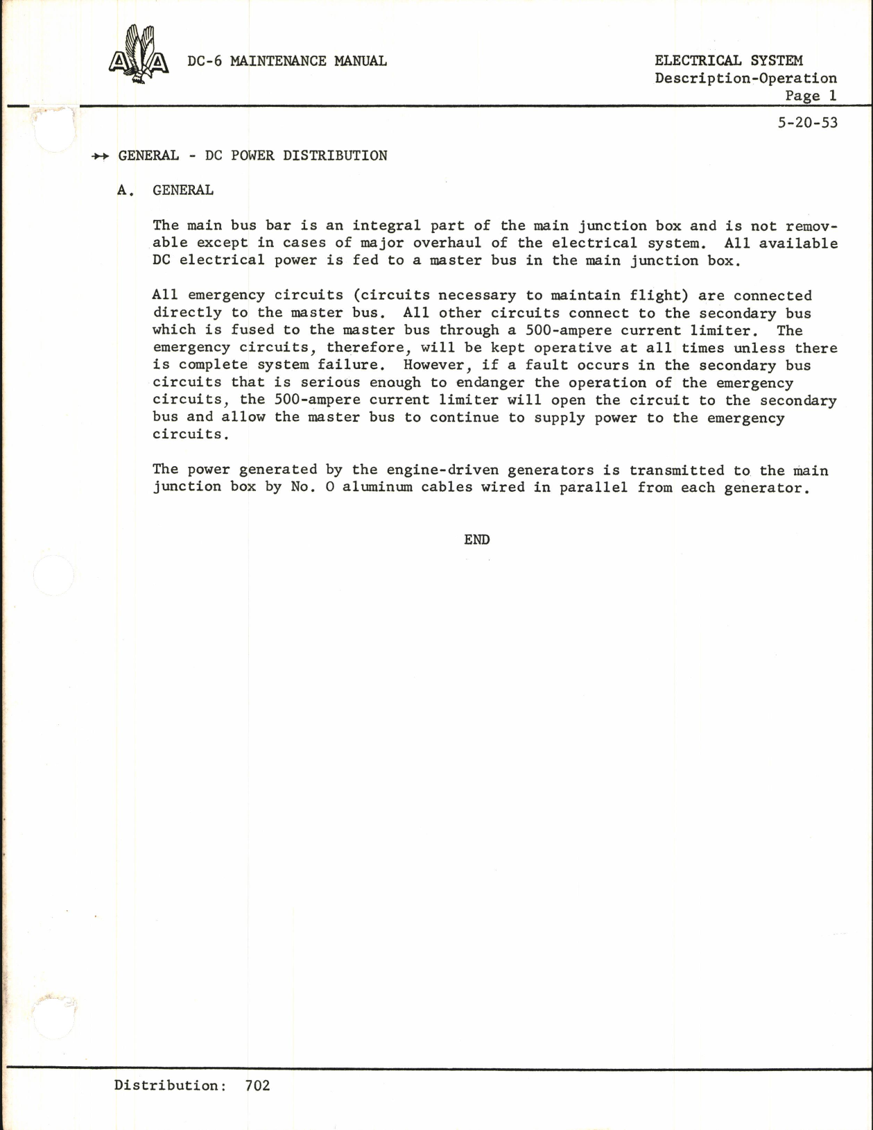 Sample page 5 from AirCorps Library document: DC-6 Maintenance Manual