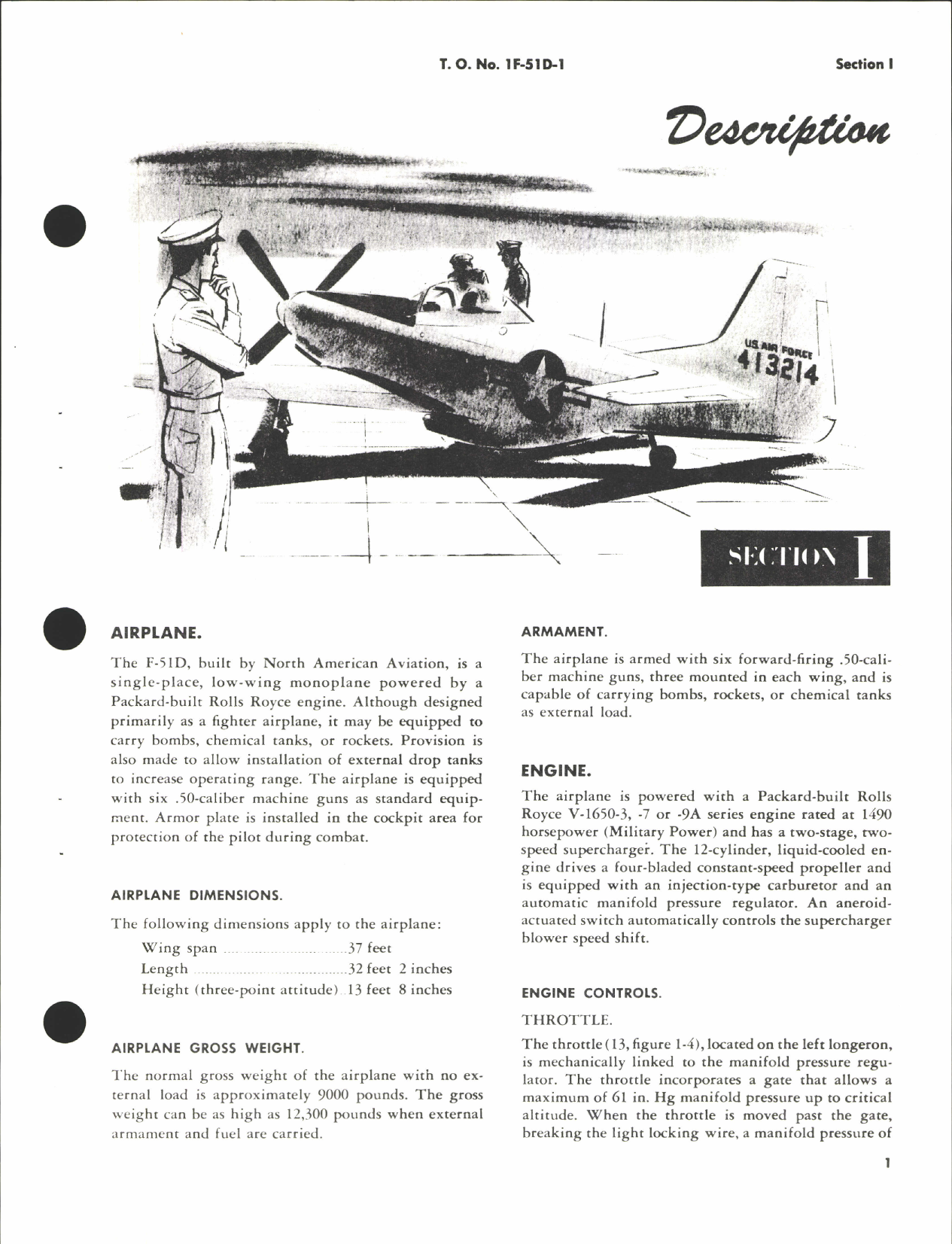 Sample page 7 from AirCorps Library document: Flight Handbook for F-51D