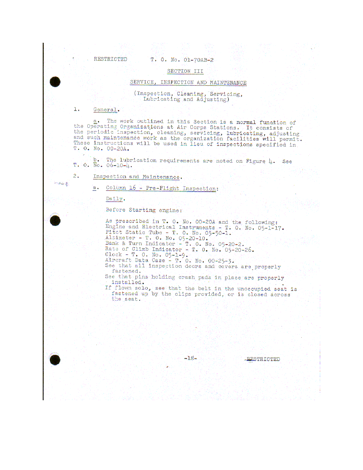 Sample page 24 from AirCorps Library document: Service Instructions - PT-13