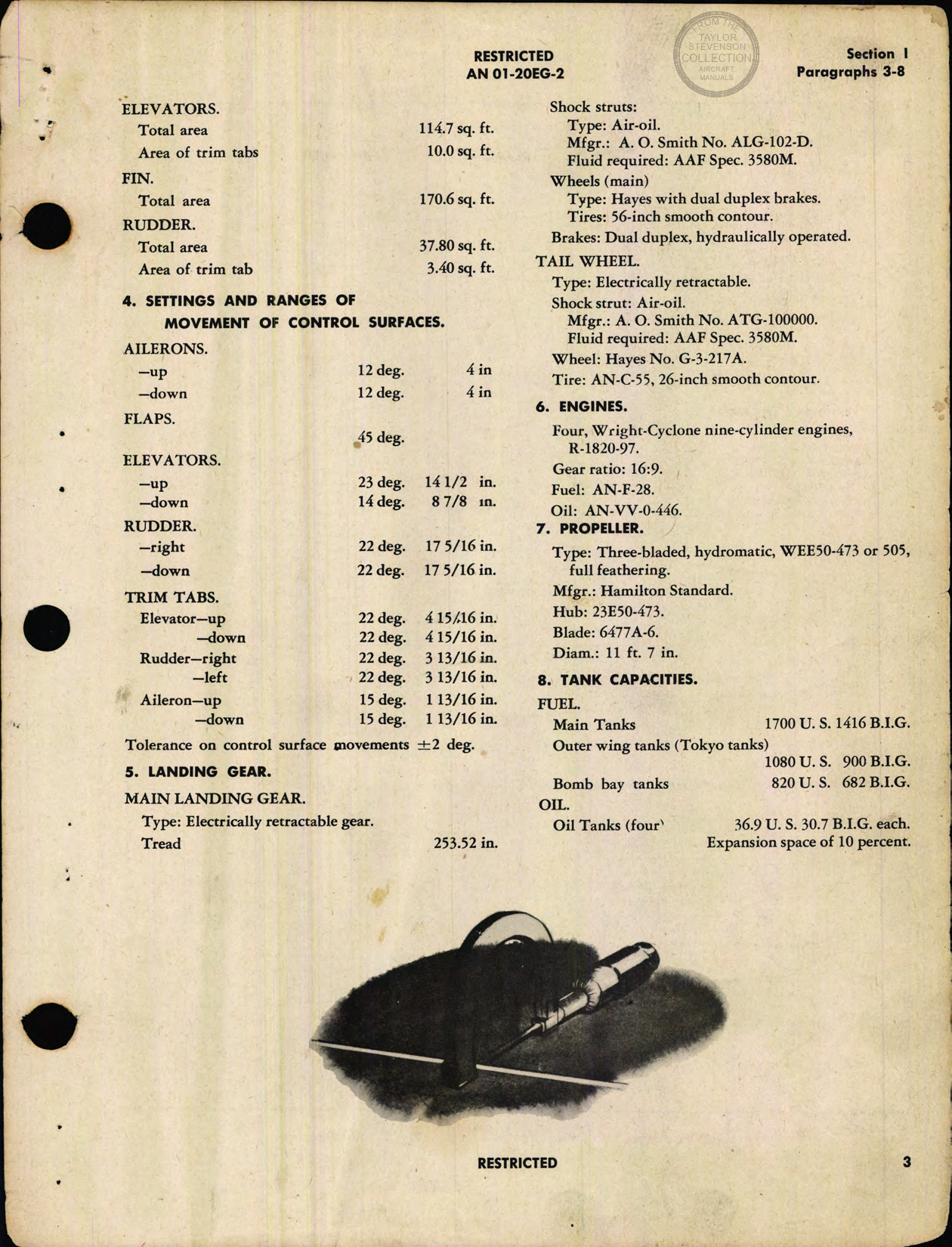 Sample page 5 from AirCorps Library document: Erection and Maintenance Instructions for B-17G (Fortress III) Airplanes
