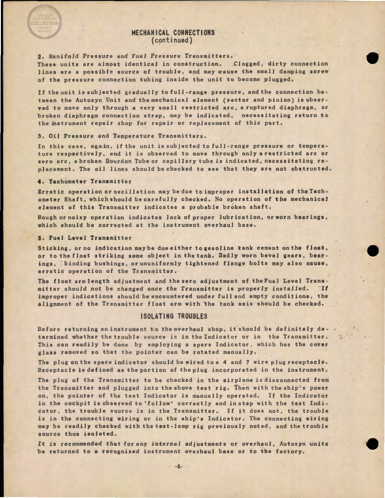 Sample page 8 from AirCorps Library document: Engine and Aeronautical Instruments for the B-17