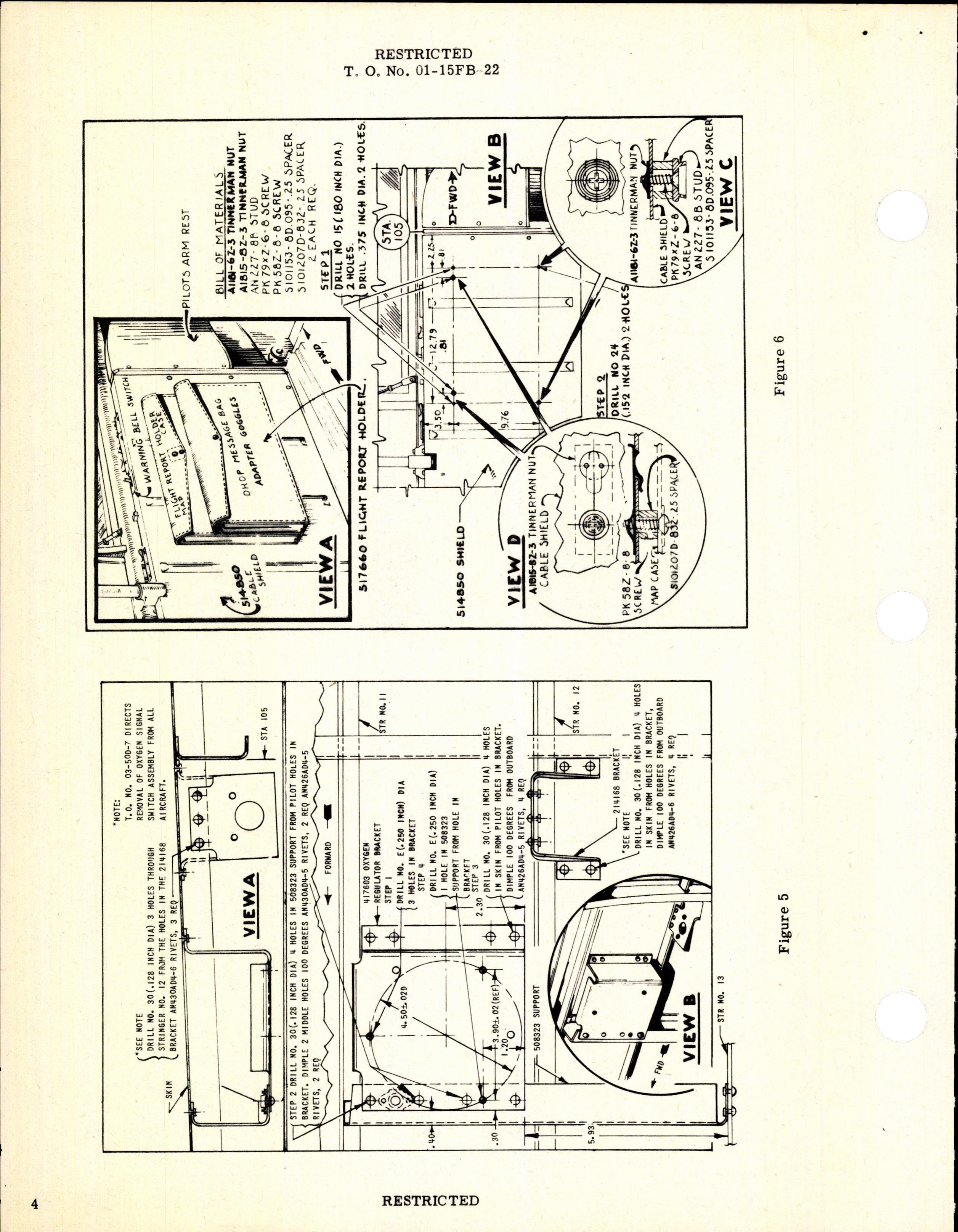 Sample page 4 from AirCorps Library document: Installation of Radio Set AN/APN-1 P-61A and P61B