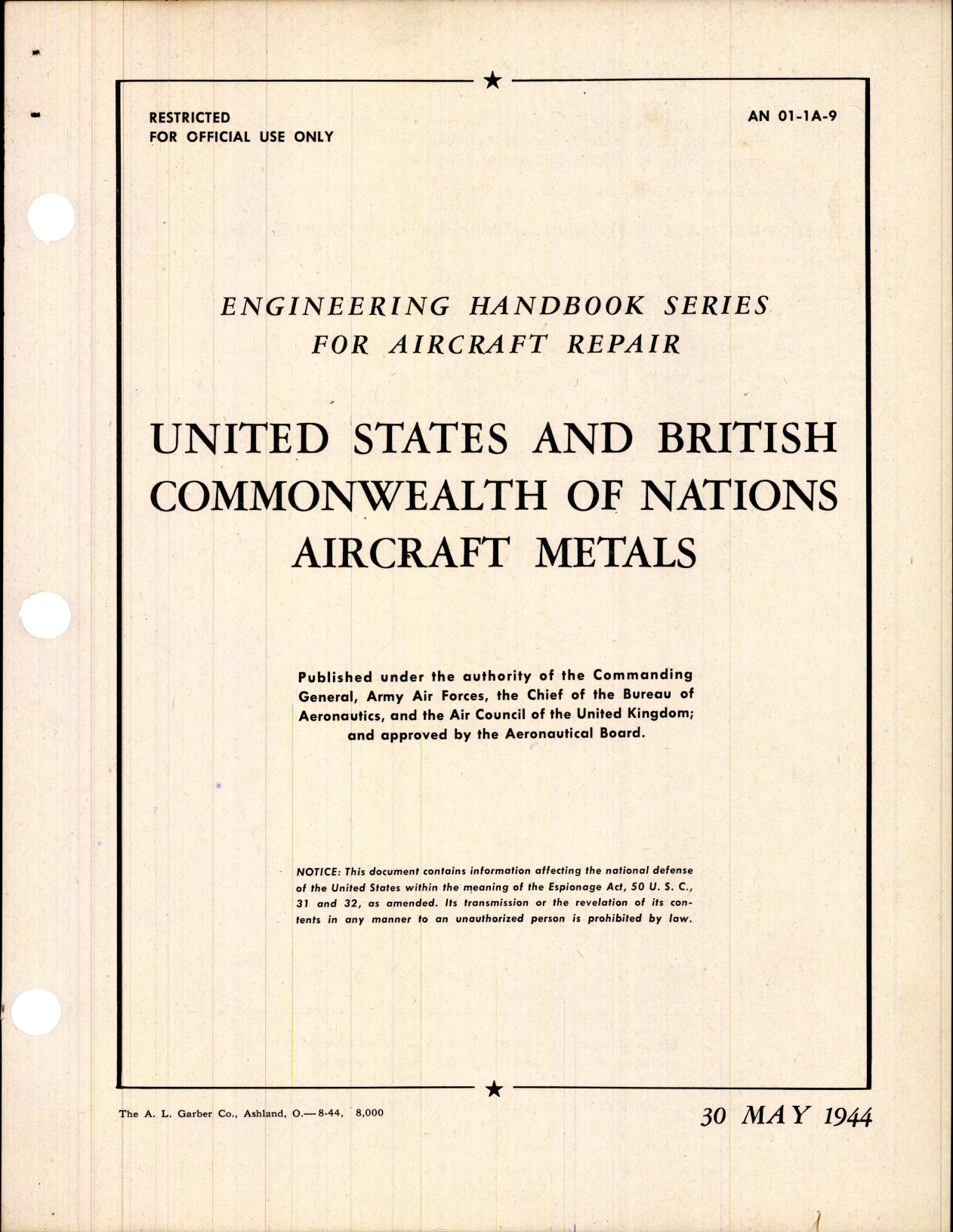 Sample page 3 from AirCorps Library document: United States & British Commonwealth of Nations Aircraft Metals