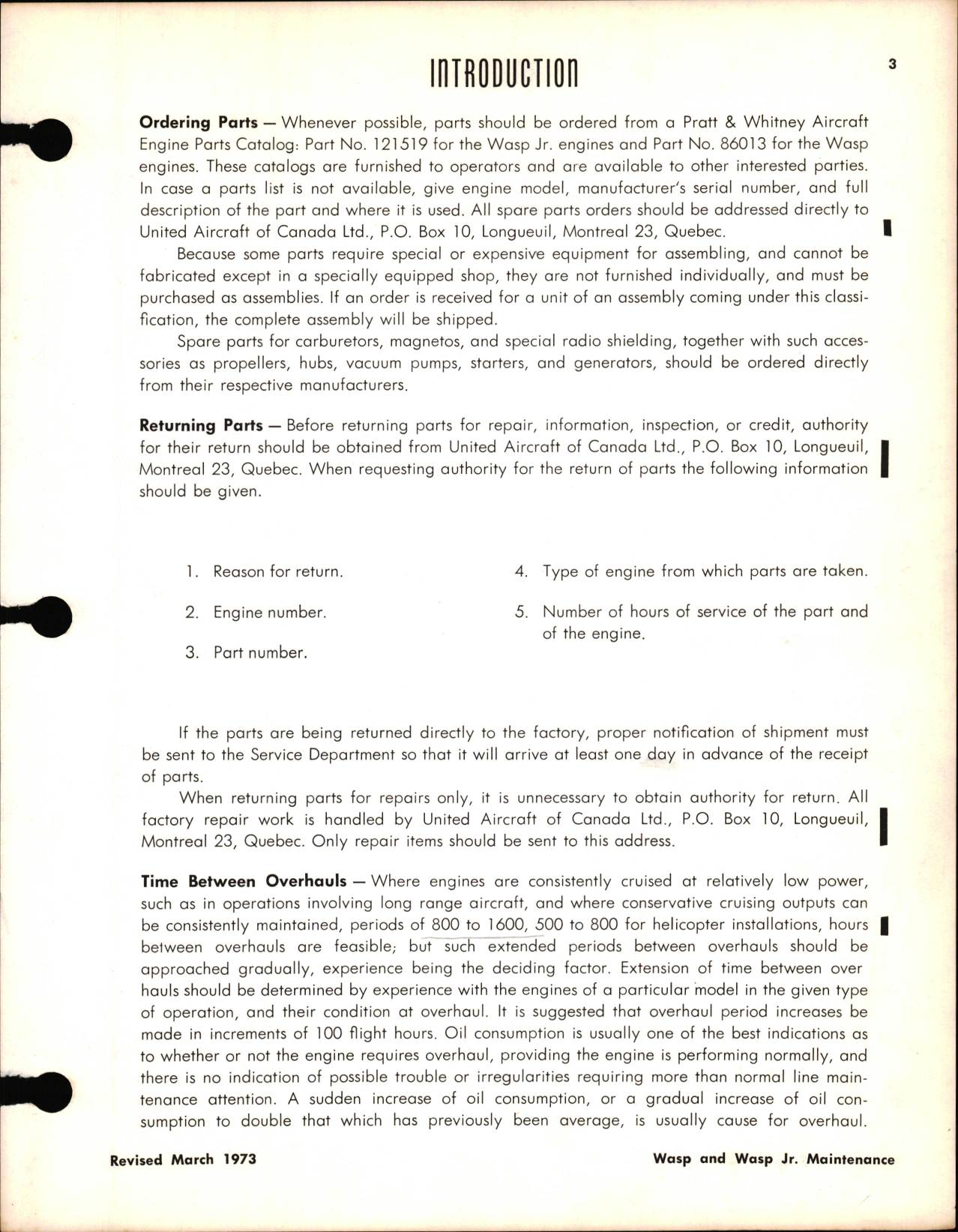 Sample page 7 from AirCorps Library document: Maintenance Manual for Wasp Jr. and Wasp Engines