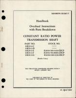 Overhaul Instructions with Parts Breakdown for Constant Ratio Power Transmission Shaft