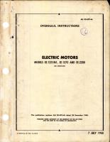 Overhaul Instructions for Air Associates Electric Motors