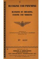 Blanking & Punching - Shearing, Sawing, Nibbling - Bureau of Aeronautics