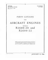 Parts Catalog for Aircraft Engines Models R2600-20 and R-2600-22
