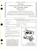 Overhaul Instructions with Parts for Oil Scavenge Pump - Model RG-16020
