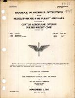 Overhaul Instructions for P-40D and P-40E Pursuit Airplanes