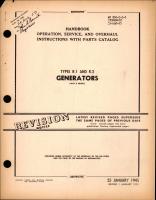Operation, Service and Overhaul Instructions with Parts Catalog for Generators - Types R-1 and R-2
