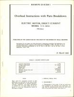 Overhaul Instructions with Parts Breakdown for Direct Current Electric Motor - Model IS 14612
