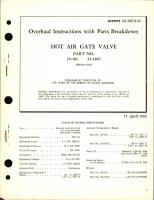 Overhaul Instructions with Parts Breakdown for Hot Air Gate Valve - Part 35-181, 35-181C