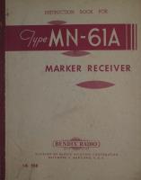 Instruction Book for Type MN-61A Marker Receiver