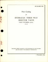 Parts Catalog for Hydraulic Three Way Selector Valve - Part 22622