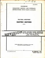 Operation, Service, & Overhaul Instructions w/ Parts Catalog for Fractional Horsepower Electrical Motors 