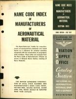 Name of Code Index of Manufacturers of Aeronautical Material