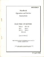 Operation and Service Instructions for Electric Starters