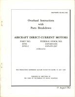 Overhaul Instructions with Parts Breakdown for Direct-Current Motors - Parts 36702 and 36702-2