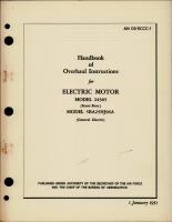 Overhaul Instructions for Electric Motor - Model 24305 and 5BA25HJ96A 