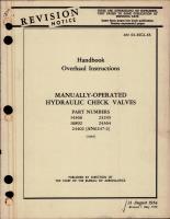 Overhaul Instructions for Manually Operated Hydraulic Check Valves 