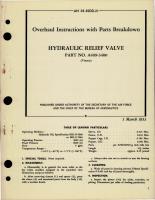 Overhaul Instructions with Parts Breakdown for Hydraulic Relief Valve - Part A409-3400