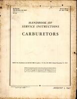 Handbook of Service Instructions for Carburetors