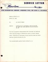 Cancellation of Continental Service Bulletin No. M48-1 & North American Bulletin No. 36