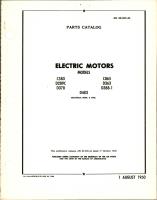 Parts Catalog, Electric Motors - Models C583, D289C, D378, C865, D363, D388-1, and D403