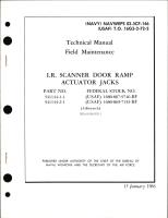 Field Maintenance for I.R. Scanner Door Ramp Actuator Jacks - Part 541144-1-1 and 541144-2-1 