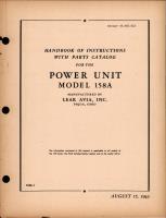 Instructions with Parts Catalog for the Power Unit - Model 158A 