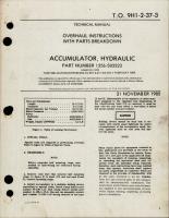 Overhaul Instructions with Parts Breakdown for Hydraulic Accumulator - Part 1356-583323 