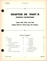 Overhaul Instructions for Engine Driven Vane Type Air Pumps, Chapter 30 Part B