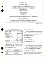 Overhaul Instructions with Parts Breakdown for Vapor Proof Actuator Assembly - Part 152938 