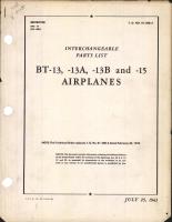 Interchangeable Parts Catalog for BT-13, BT-13A, BT-13B, and BT-15 Airplanes