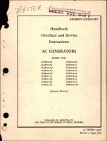 Overhaul and Service Instructions for AC Generators 