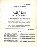 Cumulative Supplement List of Applicable Publications for T-6