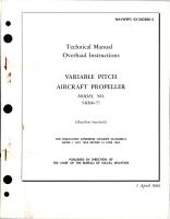 Overhaul Instructions for Variable Pitch Propeller - Model 54H60-77