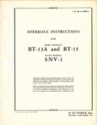 Overhaul Instruction for BT-13A and BT-15 and SNV-1