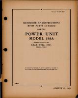 Parts Catalog for Power Unit - Model 158A 