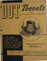 Engineering Data Catalog for DOT Teenuts for Plywood, Wood and Metal Construction